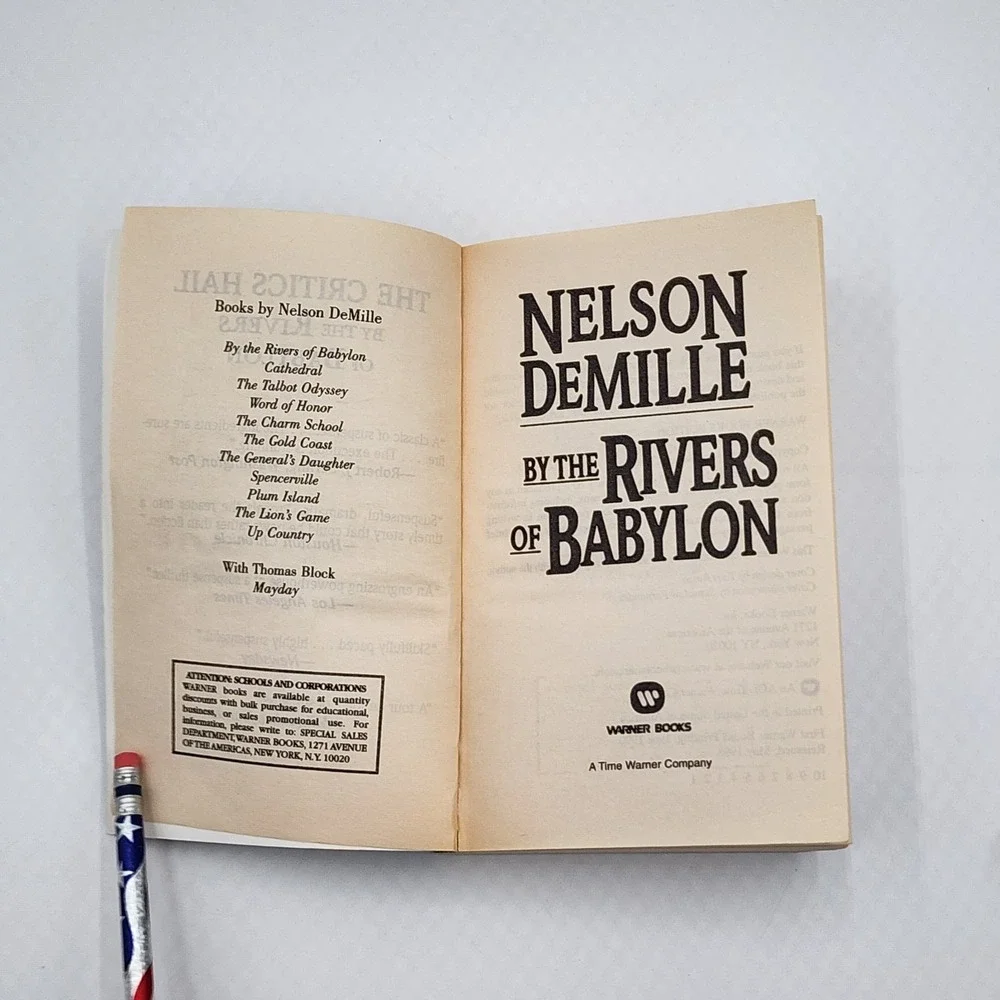 Nelson DeMille By the Rivers of Babylon Paperback Thriller Novel Warner 1998